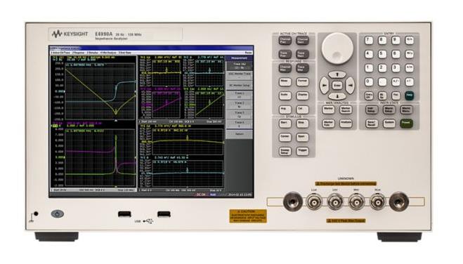 E4990A 阻抗分析仪，20 Hz 至 10/20/30/50/120 MHz